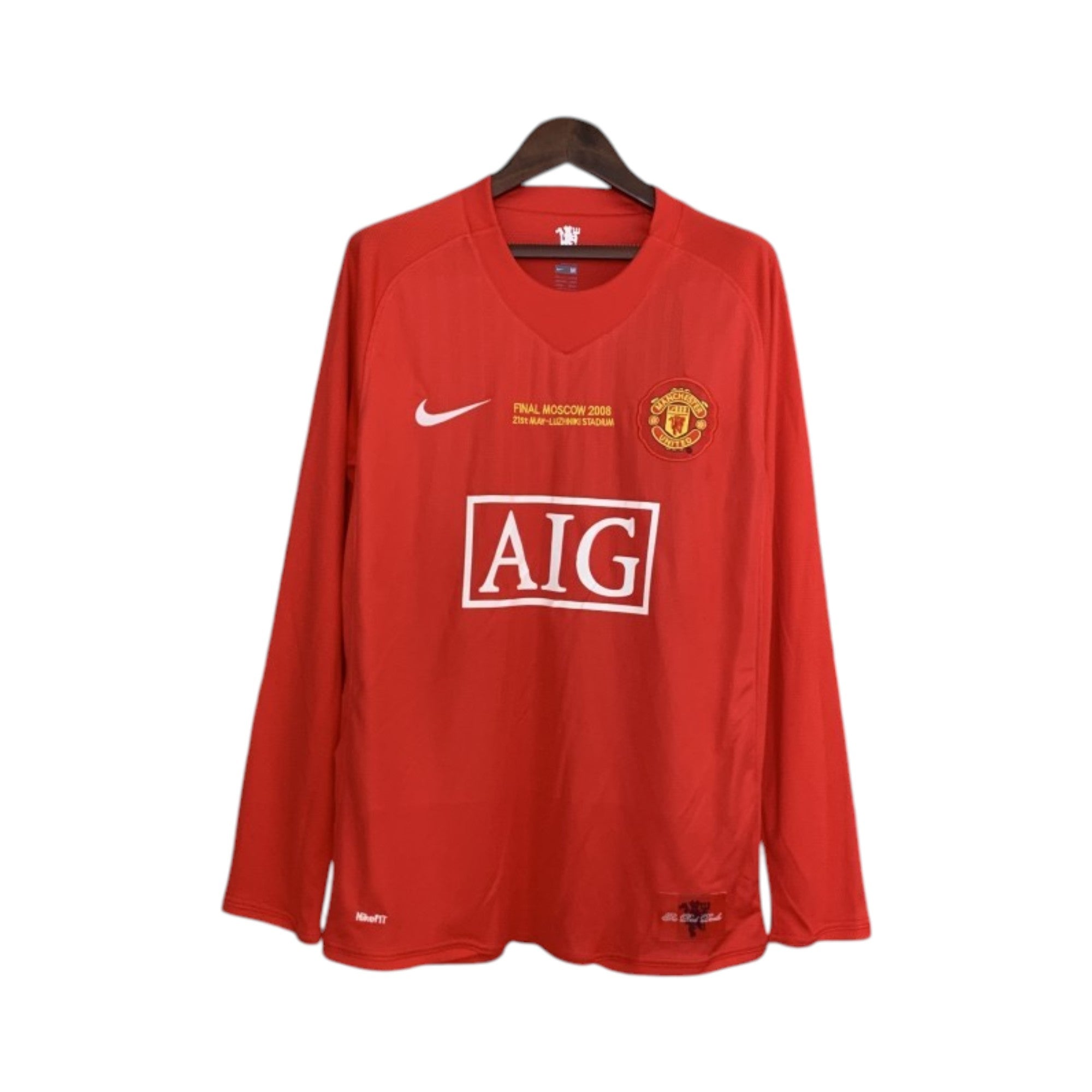 Jersey Manchester United Local 07/09 Manga Larga Ronaldo 7