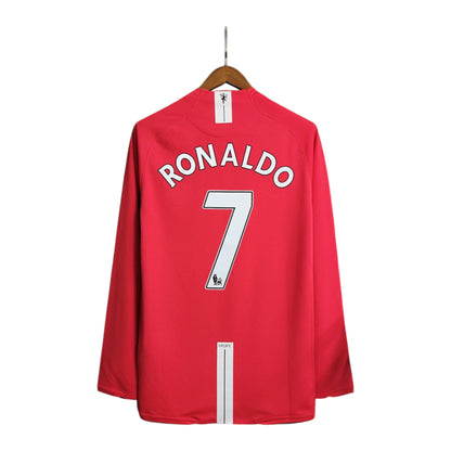Jersey Manchester United Local 07/09 Manga Larga Ronaldo 7
