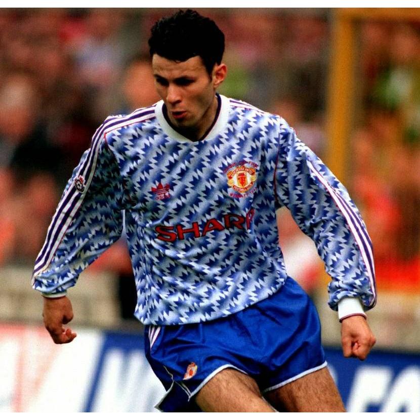 Jersey Manga Larga Manchester United Visita 90/92