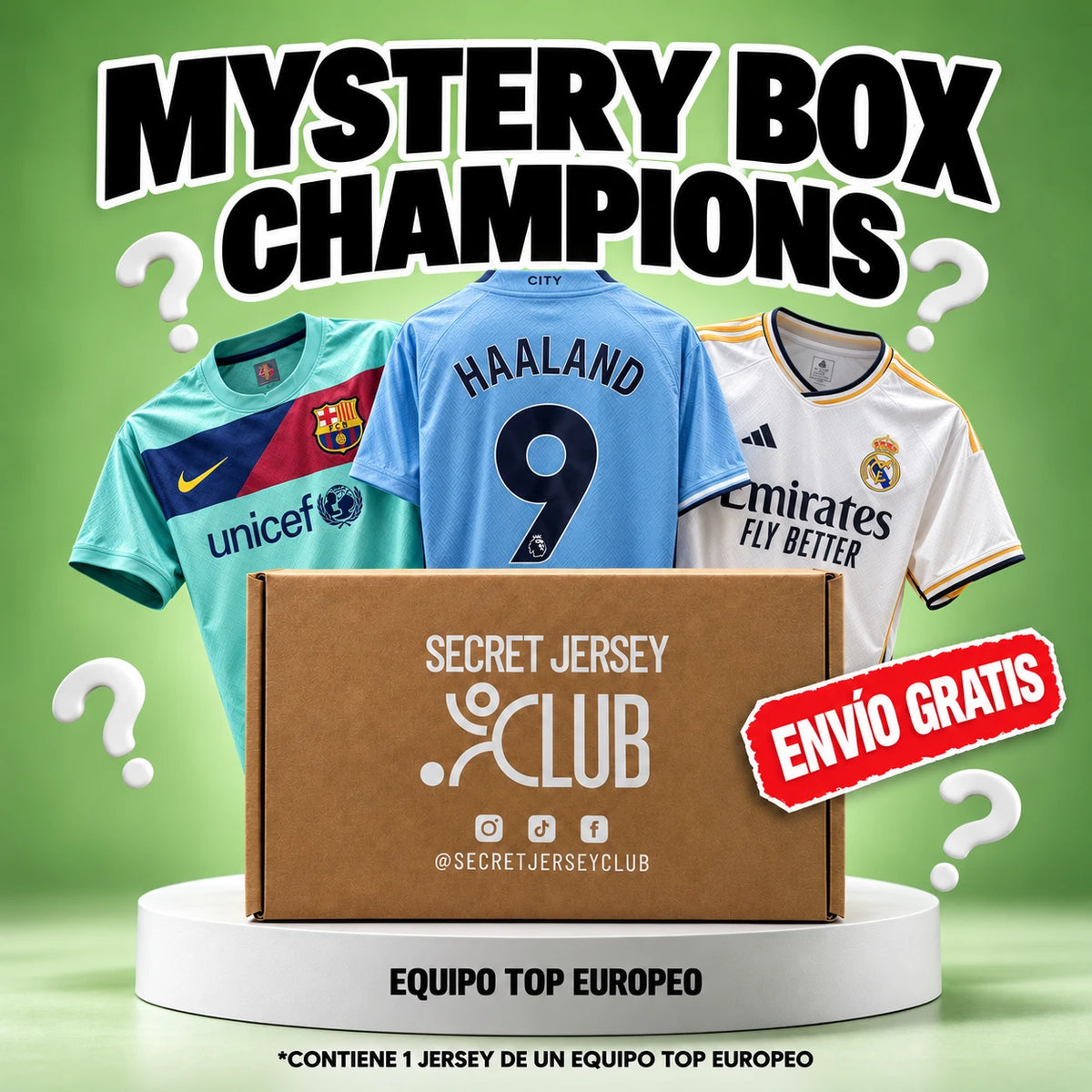 Mystery Box Champions Secret Jersey Club - 1 jersey de equipo top europeo, envío gratis