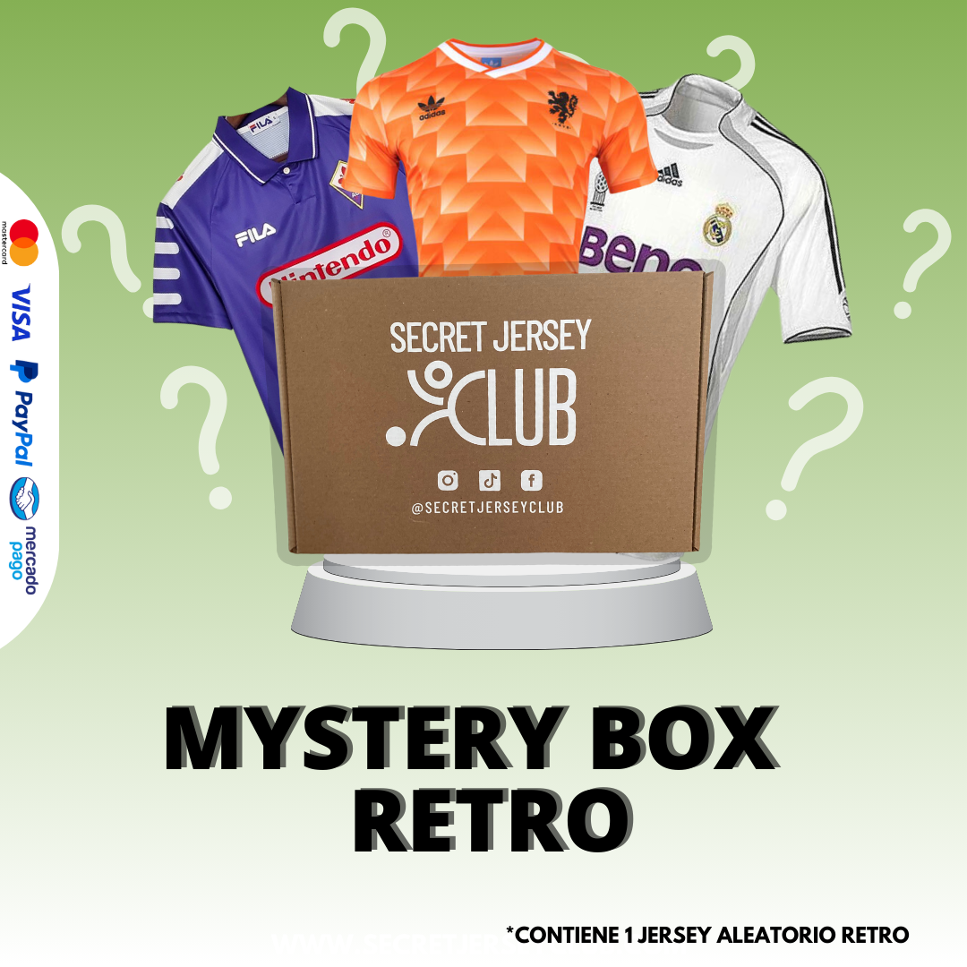 Mystery Box Retro - Caja con 1 Jersey de Futbol Misterioso Retro